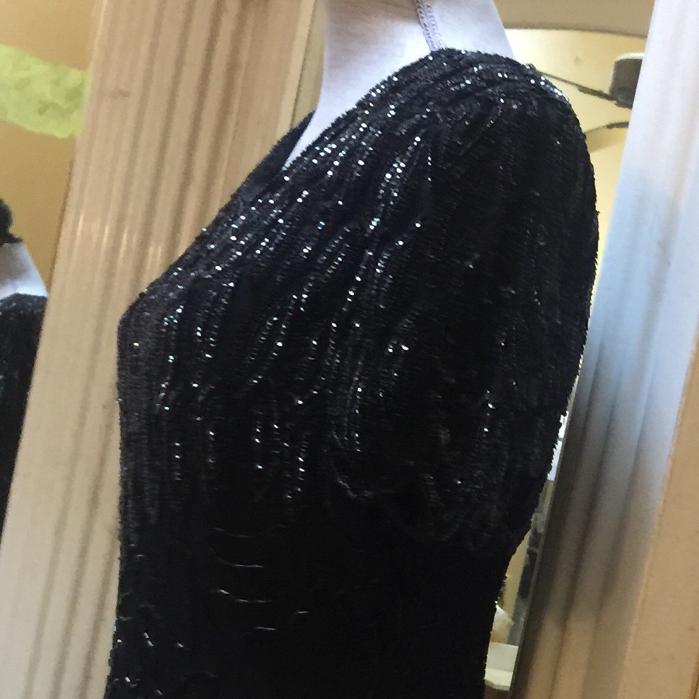 True Vintage Beaded Sequin Gatsby Retro Dress S♥️ - Picture 8 of 8
